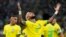 Bintang timnas Brazil, Neymar (10), merayakan gol kedua timnya dalam pertandingan sepak bola babak 16 besar Piala Dunia di Stadion Education City di Al Rayyan, Qatar, Senin, 5 Desember 2022. Brazil menaklukkan Korea Selatan dengan skor 4-1. 