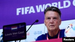 Netherlands coach Louis Van Gaal addresses media ahead of their quarter finals clash against Argentina at the 2022 FIFA World Cup