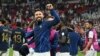 France's forward #09 Olivier Giroud greets the supporters after the Qatar 2022 World Cup round of 16 football match between France and Poland at the Al-Thumama Stadium in Doha, Dec. 4, 2022.