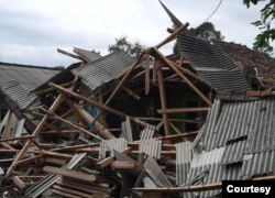 Salah satu sekolah terdampak gempa di Cugenang, Kabupaten Cianjur, Jawa Barat, Kamis (24/11). Courtesy : BNPB