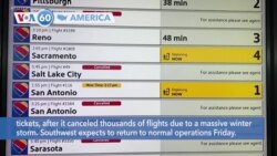 VOA60 America - Southwest expects to return to normal operations Friday