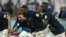 FILE: France's Kylian Mbappe (Left), Marcus Thuram (center) and Dayot Upamecano (right) celebrate after the match as France progress to the quarter finals on December 4, 2022 