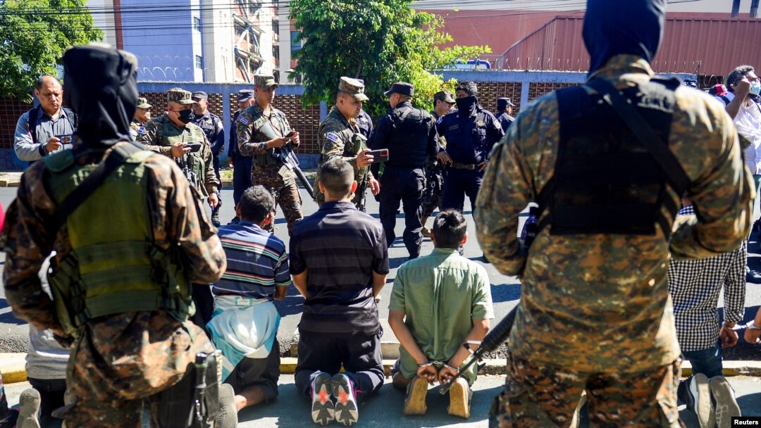 Members of the security forces kick off Christmas Eve with a military operation against drug traffickers where they detained suspected criminals in El Salvador's capital, according to government information, in San Salvador, El Salvador, Dec. 24, 2022.