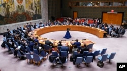 Representatives participate in a Security Council meeting at U.N. headquarters, Jan. 5, 2023.