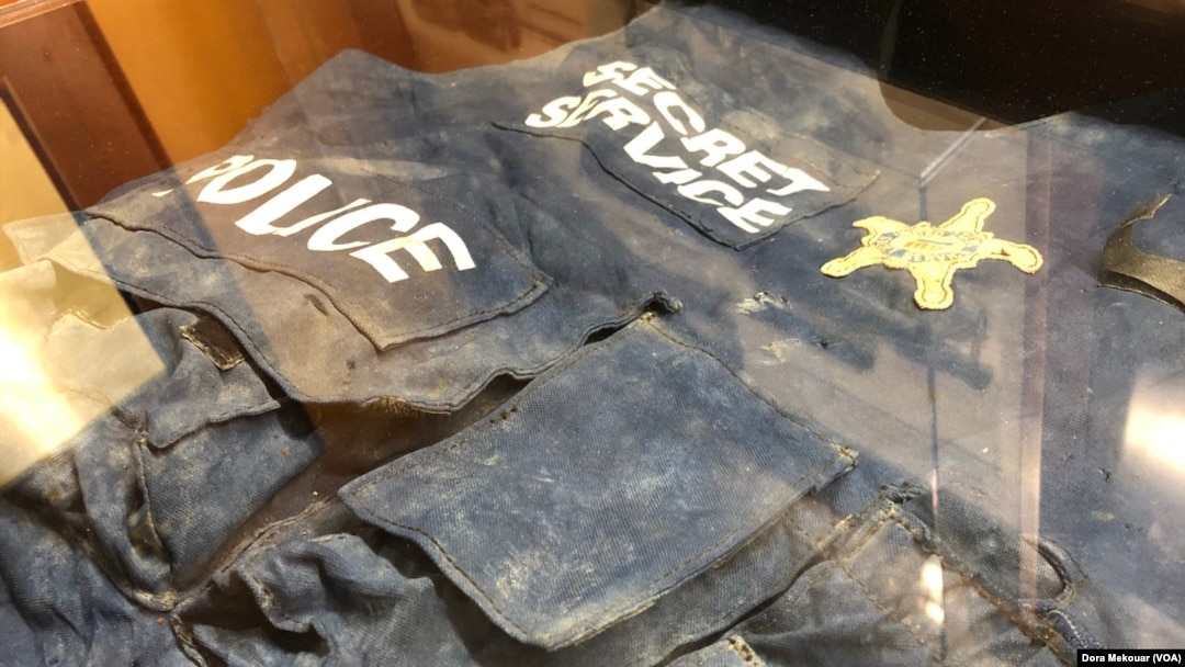 A U.S. Secret Service vest recovered after the September 11, 2001, terror attacks on the World Trade Center in New York.