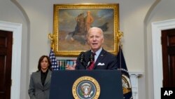 Prezidan Joe Biden pran la pawol sou sekirite fwontye Etazini nan Sal Roosevelt Lamezonblanch la, Jedi 5 Janvye 2023 nan Washington.