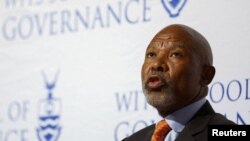 FILE: South Africa's central bank governor, Lesetja Kganyago, delivers a keynote address on monetary policy, growth and jobs at the University of the Witwatersrand in Johannesburg, South Africa, on November 1, 2022. 