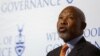 FILE: South Africa's central bank governor, Lesetja Kganyago, delivers a keynote address on monetary policy, growth and jobs at the University of the Witwatersrand in Johannesburg, South Africa, Taken Nov. 1, 2022. 