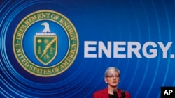 Secretary of Energy Jennifer Granholm announces a major scientific breakthrough in fusion research that was made at the Lawrence Livermore National Laboratory in California, during a news conference at the Department of Energy in Washington, Dec. 13, 2022.