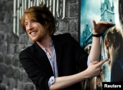 FILE - Actor Domhnall Gleeson arrives at an event celebrating the launch of the "Harry Potter and the Deathly Hallows - Part 1" movie in New York City on April 4, 2011. (REUTERS/Jessica Rinaldi)