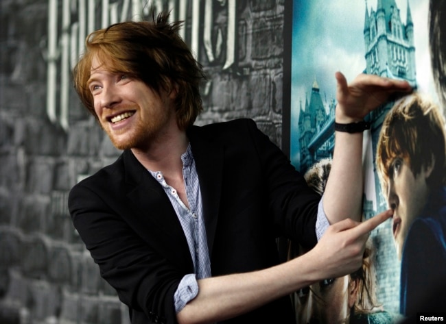 FILE - Actor Domhnall Gleeson arrives at an event celebrating the launch of the "Harry Potter and the Deathly Hallows - Part 1" movie in New York City on April 4, 2011. (REUTERS/Jessica Rinaldi)