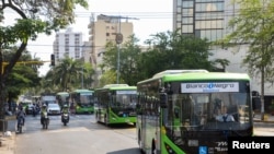 La ciudad colombiana de Cali lanza una flota de 26 buses eléctricos, septiembre de 2019. Cortesía de la alcaldía de Cali.