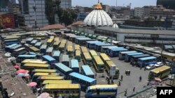 FILE - A general view of a bus park in Nairobi on Sept. 17, 2021. 