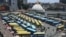 FILE - A general view of a bus park in Nairobi on Sept. 17, 2021. 