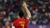 Portugal's Cristiano Ronaldo celebrates scoring his first goal in the match-up against Ghana at Stadium 974 in Doha, Qatar on November 24, 2022 