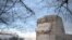 The Stone of Hope, a granite statue of civil rights leader Martin Luther King Jr., stands at his memorial in Washington, DC, on Jan. 14, 2022. 