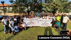 Manifestantes protestam contra destruição do Parque da Lagoa de N’Batonha, Bissau, 5 Janeiro 2023
