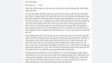 Trích đoạn email của Đại sứ quán Việt Nam tại Đức vừa gửi chị... nào đó và anh... nào đó. (Hình: Trích xuất từ trang Facebook của đại sứ Vu Quang Minh)
