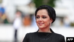 FILE - Actress Taraneh Alidoosti arrives for the screening of "Leila's Brothers" at the Cannes Film Festival in France, May 25, 2022.