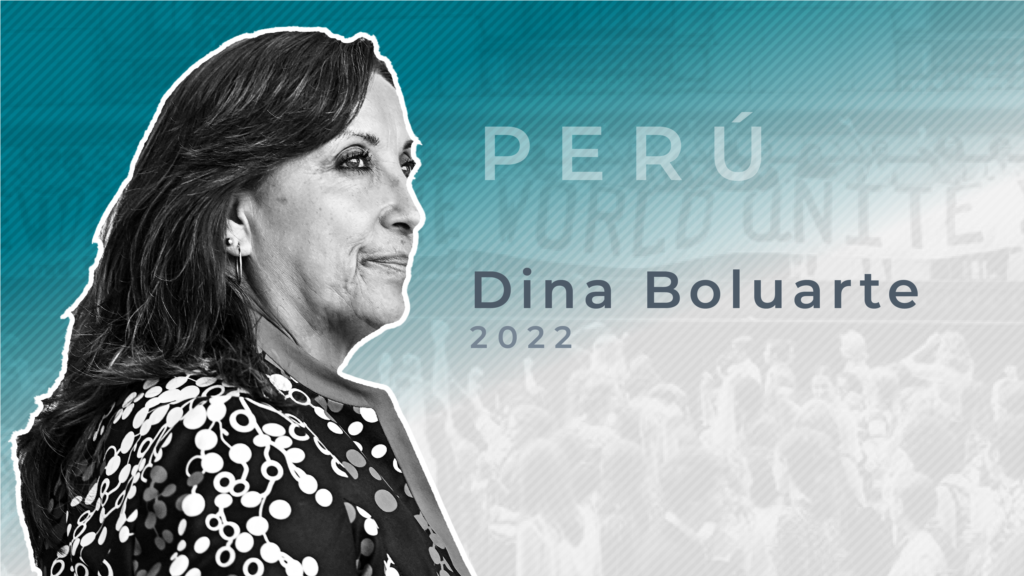 Dina Boluarte juró el 8 de diciembre de 2022 ante el Parlamento como la primera presidenta de Perú en 200 años de república. Boluarte, de 60 años, reemplazó a Pedro Castillo, quien fue destituido por el Congreso.&nbsp;Boluarte era la vicepresidenta de Castillo desde que éste asumió en julio de 2021 y había ejercido el cargo de ministra de Desarrollo e Inclusión Social.