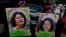 FILE - Family, friends and activists gather to demand justice for the murder of environmental activist and Goldman Environmental Prize winner Berta Caceres, in Tegucigalpa, Honduras, March 2, 2018.