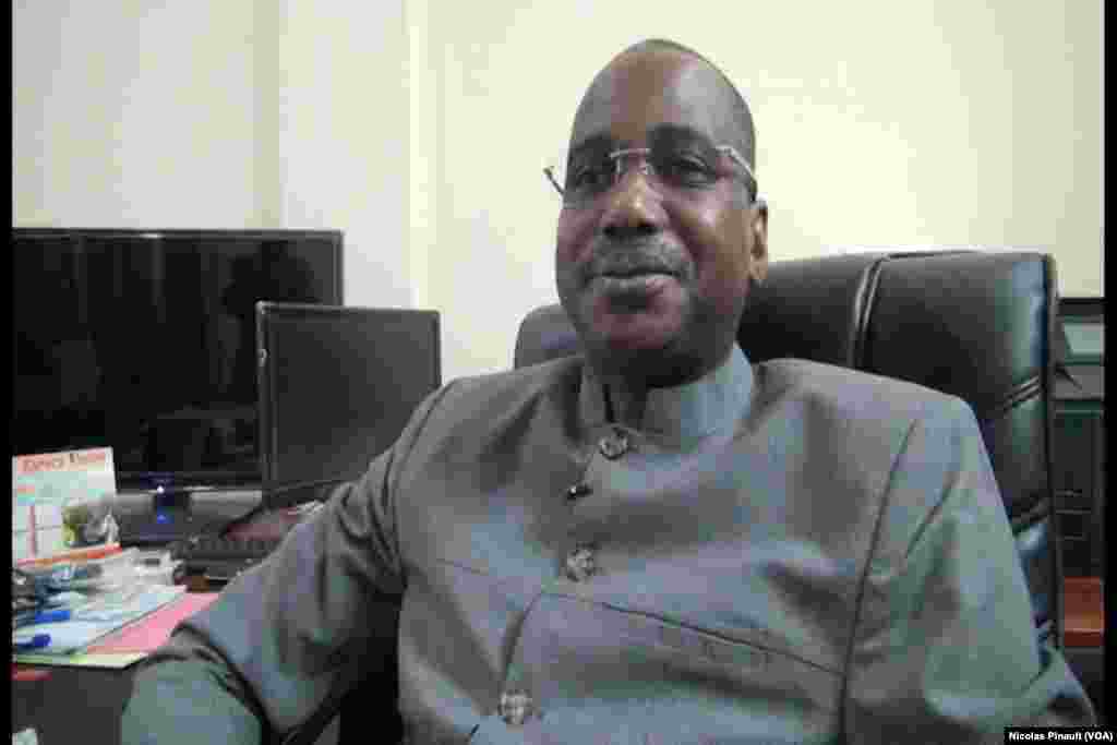 Boube Ibrahim, président de la Commission électorale nationale indépendante, Niamey, 17 février 2016 (VOA/NIcolas Pinault)