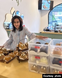 Lia Amalia Lutfiati, pemilik kedai kopi yang ampasnya dimanfaatkan.