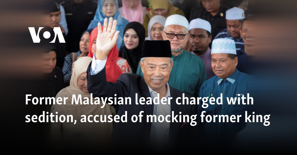 Former Malaysian leader charged with sedition, accused of mocking former king