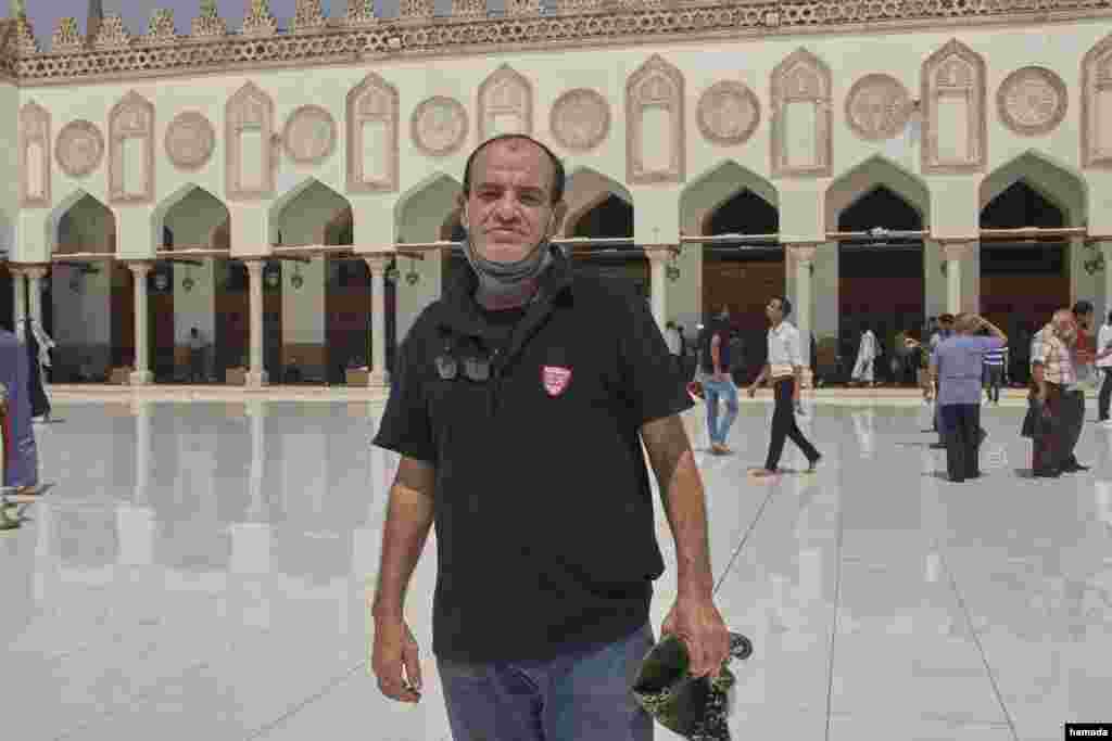 Abdelmenem Khatri, 58, says, &quot;It’s a beautiful feeling to re-open the mosques,&quot; Aug. 28, 2020 in Cairo. (Hamada Elrasam/VOA)