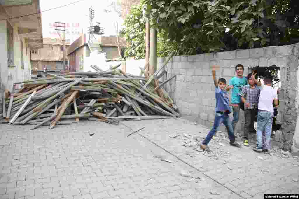 The town of Cizre in southteastern Turkey after weeklong curfew lifted