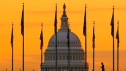 A pedestrian walks through the U.S. Flags on the National Mall and past the U.S. Capitol Building in Washington, Nov. 7, 2022, one day before the midterm election will determine the control of the U.S. Congress.