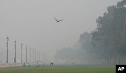 资料照：印度新德里的空气污染。（2022年11月4日）