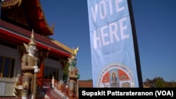 Mobile Vote Center in Wat Thai of Los Angeles, Los Angeles, CA
