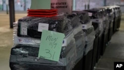 Voting machines are stored at the Allegheny County Election Division's warehouse in Pittsburgh before being shipped to polling places throughout Allegheny County, Nov. 3, 2022.