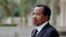 FILE — Cameroon's President Paul Biya pictured outside the Presidential Palace in Yaounde, July 26, 2022.