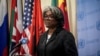 FILE - The United States' U.N. ambassador, Linda Thomas-Greenfield, speaks at U.N. headquarters, Sept. 27, 2022. During an emergency U.N. Security Council session on Friday, she called North Korea's 59 ballistic missile launches this year "appalling."