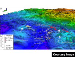 Cette image est le résultat d'une étude de Mars menée par des chercheurs, dirigés par des scientifiques de la Penn State University, qui affirment avoir créé des cartes qui prouvent que la planète possédait autrefois un vaste océan septentrional.  (Crédit photo : Benjamin Cardenas/État de Penn)