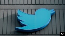 FILE: A Twitter headquarters sign is shown in San Francisco. Taken Friday, Nov. 4, 2022. 