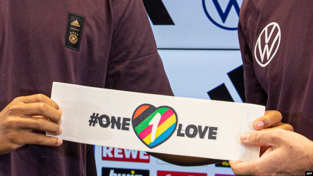 German team protests ban on One Love armbands