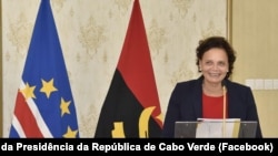 Júlia Assunção Machado, Embaixadora de Angola em Cabo Verde, no lançamento da obra “Angola, Nôs Lágrima É Igual”, Praia, 4 Novembro 2022