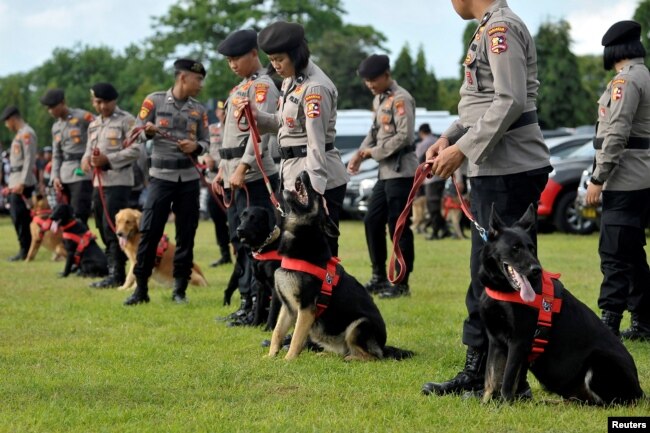 Upacara persiapan keamanan menjelang pertemuan G20 di Denpasar, Bali, 7 November 2022. (Antara Foto/Nyoman Hendra Wibowo/via REUTERS).