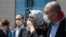 Hatice Cengiz, the fiancee of slain Saudi journalist Jamal Kashoggi, leaves a court in Istanbul, July 3, 2020.