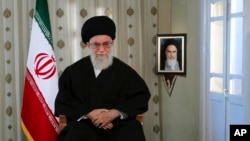 , Iranian supreme leader Ayatollah Ali Khamenei delivers a message for the Iranian New Year in Tehran, March 20, 2012.