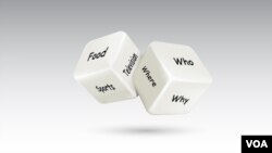 Dice are small box-shaped objects often made of plastic or wood and used in game play. You can even make them yourself with paper!