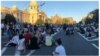 Serbia, Belgrade, third day of protests in front of the National Assembly