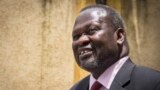 FILE - Riek Machar, South Sudan's exiled former first vice president