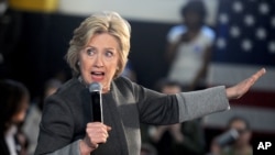 Democartic presidential candidate Hillary Clinton speaks during a campaign event April 5, 2016, in New York City. Clinton would beat Trump 51 to 40 percent if the general election were held now, according to a recent poll.