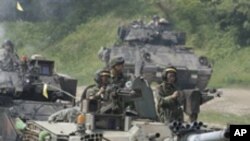 8일 경기도 파주에서 실시한 미-한 연합 전차훈련