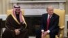 Donald Trump et Mohammed ben Salmane dans le Bureau ovale à Washington le 14 mars 2017 ( AFP/Archives / NICHOLAS KAMM )