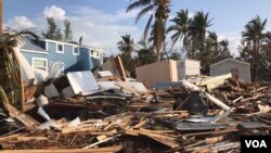 Irma destruction in Islamorada, Florida